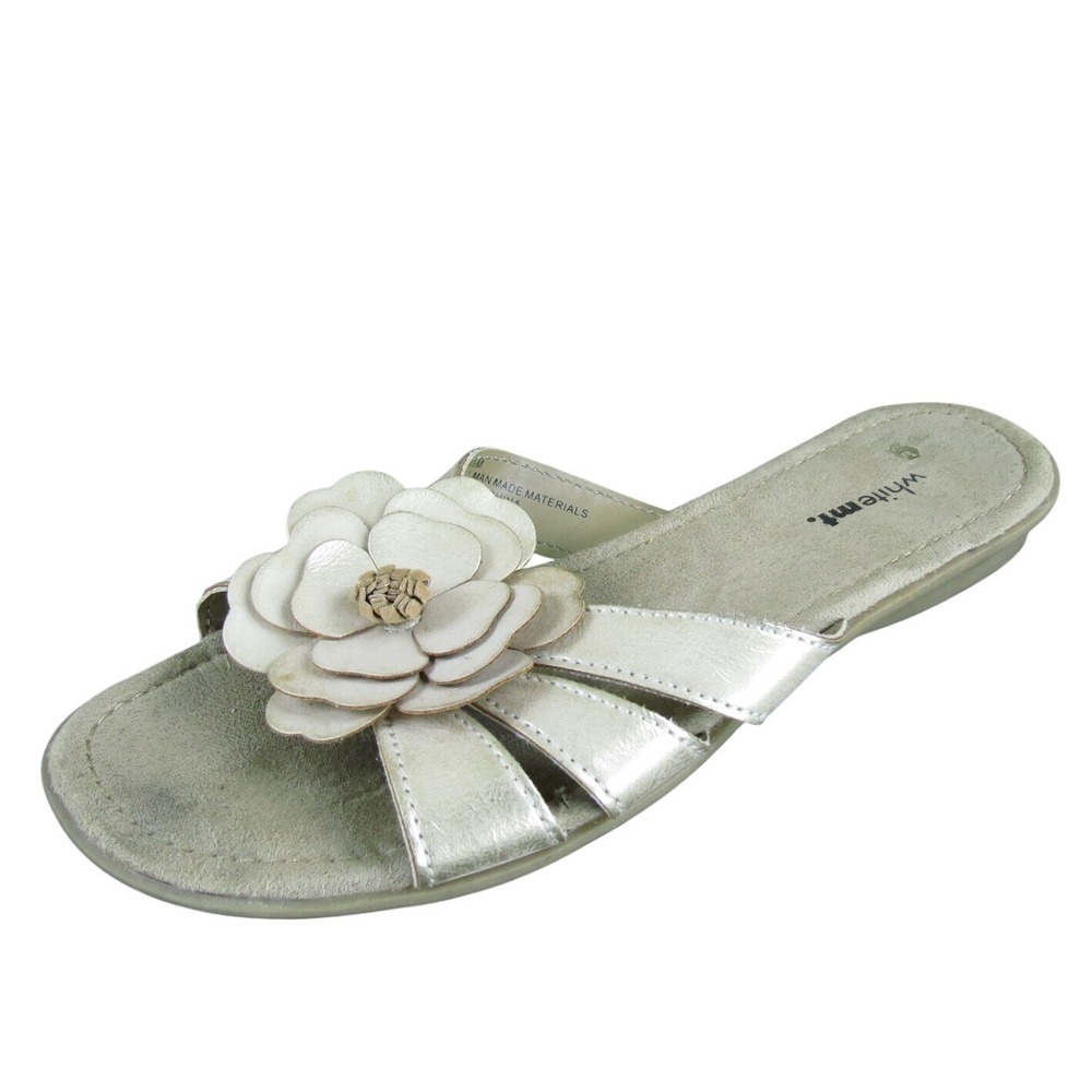 White Mountain Women‎ Alexa Slide Taupe Synthetic Sz 7.5 Medium Gently Used 2025